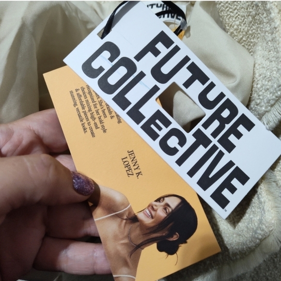 NWT Future Collective X Jenny K. Lopez Tweed Blazer Jacket in Ivory Size 3X ✨ - Picture 12 of 13